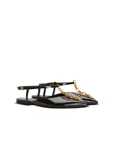 Balmain Sync chain sandals in patent leather | Thumbnail 3 Balmain Sync chain sandals in patent leather | Thumbnail 3