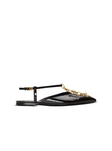 Balmain Sync chain sandals in patent leather | Thumbnail 1 Balmain Sync chain sandals in patent leather | Thumbnail 1
