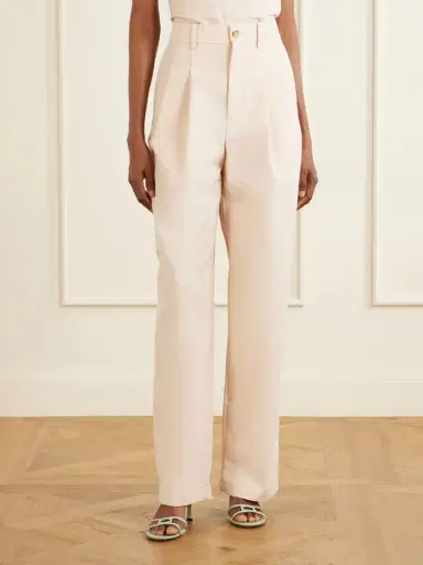 Wardrobe.NYC Pleated Cotton-blend Wide-leg Pants | Thumbnail 3 Wardrobe.NYC Pleated Cotton-blend Wide-leg Pants | Thumbnail 3