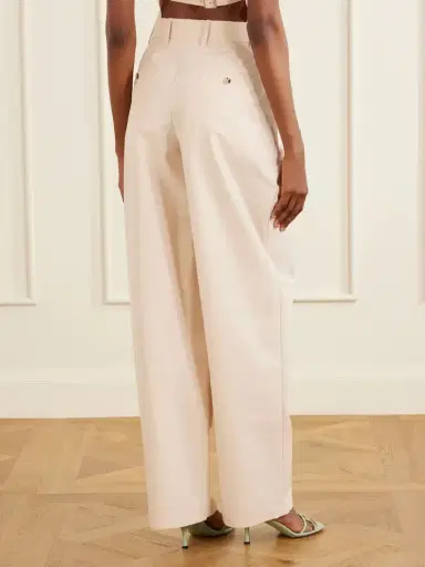 Wardrobe.NYC Pleated Cotton-blend Wide-leg Pants | Thumbnail 4 Wardrobe.NYC Pleated Cotton-blend Wide-leg Pants | Thumbnail 4