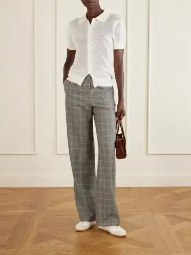Stella McCartney Checked Wool Straight-leg Pants | Thumbnail 2 Stella McCartney Checked Wool Straight-leg Pants | Thumbnail 2