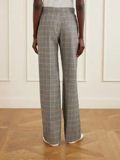Stella McCartney Checked Wool Straight-leg Pants | Thumbnail 4 Stella McCartney Checked Wool Straight-leg Pants | Thumbnail 4