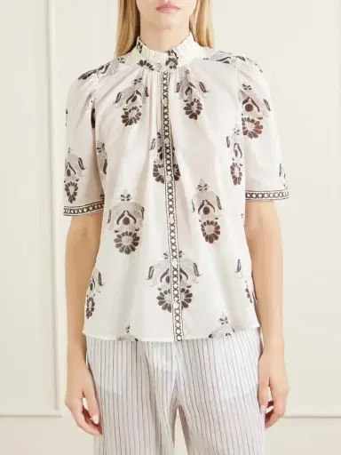 ALIX OF BOHEMIA Winnie Java Cactus Printed Cotton-voile Shirt | Thumbnail 3 ALIX OF BOHEMIA Winnie Java Cactus Printed Cotton-voile Shirt | Thumbnail 3