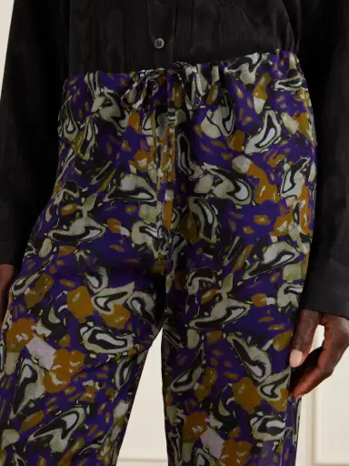 Dries Van Noten Printed Georgette Straight-leg Pants | Thumbnail 5 Dries Van Noten Printed Georgette Straight-leg Pants | Thumbnail 5