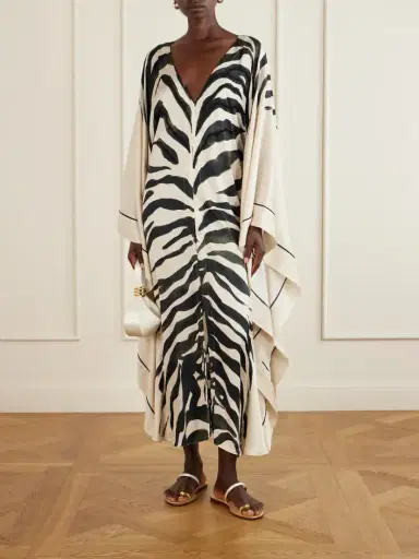 ANDRES OTALORA Zawadi Del Sol Printed Satin Maxi Dress | Thumbnail 2 ANDRES OTALORA Zawadi Del Sol Printed Satin Maxi Dress | Thumbnail 2