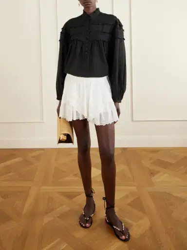 Marant Étoile Layle Broderie Anglaise Cotton Shorts | Thumbnail 2 Marant Étoile Layle Broderie Anglaise Cotton Shorts | Thumbnail 2