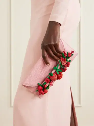 Aquazzura Botanica Embellished Raffia Clutch | Thumbnail 2 Aquazzura Botanica Embellished Raffia Clutch | Thumbnail 2