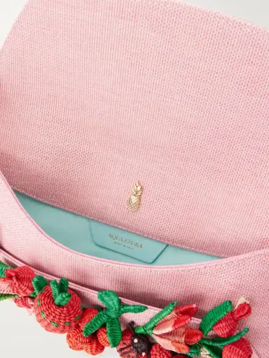 Aquazzura Botanica Embellished Raffia Clutch | Thumbnail 6 Aquazzura Botanica Embellished Raffia Clutch | Thumbnail 6