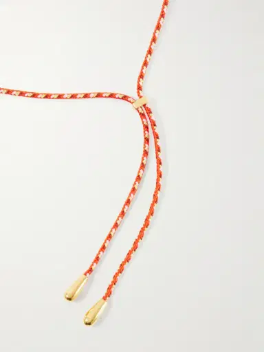 Lizzie Fortunato Kai Gold-plated Resin, Turquoise And Chord Necklace | Thumbnail 3 Lizzie Fortunato Kai Gold-plated Resin, Turquoise And Chord Necklace | Thumbnail 3