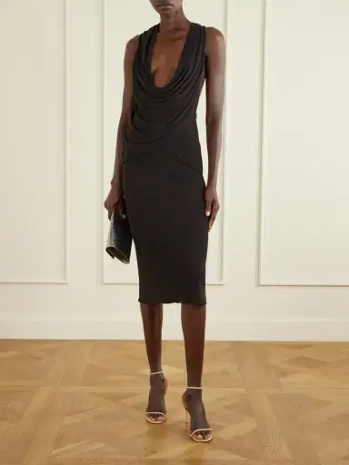 Tom Ford Draped Crepe-jersey Knee-length Dress | Thumbnail 2 Tom Ford Draped Crepe-jersey Knee-length Dress | Thumbnail 2