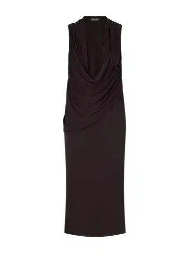 Tom Ford Draped Crepe-jersey Knee-length Dress | Thumbnail 1 Tom Ford Draped Crepe-jersey Knee-length Dress | Thumbnail 1