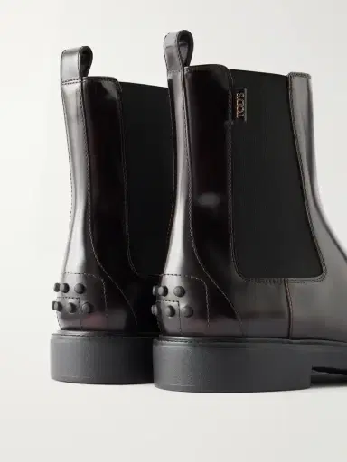 Tod's Studded Glossed-leather Chelsea Boots | Thumbnail 5 Tod's Studded Glossed-leather Chelsea Boots | Thumbnail 5