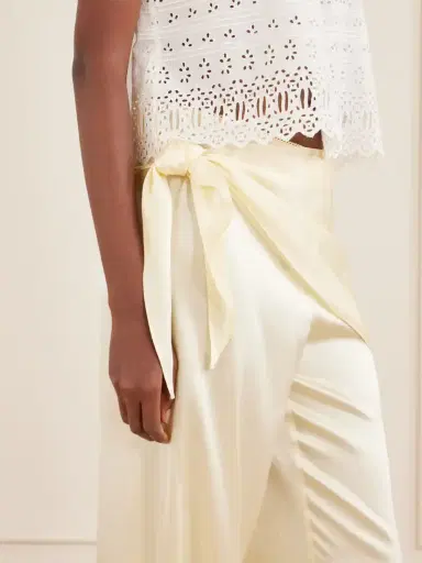 DÔEN Lavona Tie-detailed Silk-satin Wide-leg Pants | Thumbnail 5 DÔEN Lavona Tie-detailed Silk-satin Wide-leg Pants | Thumbnail 5