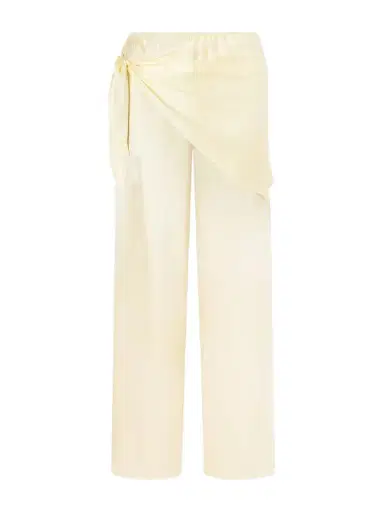 DÔEN Lavona Tie-detailed Silk-satin Wide-leg Pants | Thumbnail 1 DÔEN Lavona Tie-detailed Silk-satin Wide-leg Pants | Thumbnail 1