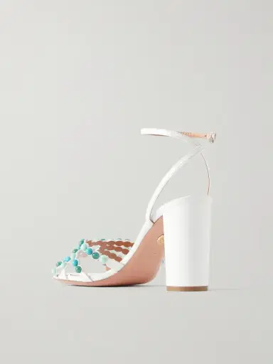 Aquazzura Gemma 85 Embellished Leather Sandals | Thumbnail 3 Aquazzura Gemma 85 Embellished Leather Sandals | Thumbnail 3
