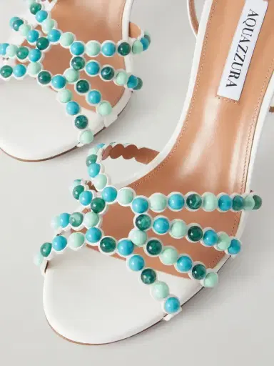 Aquazzura Gemma 85 Embellished Leather Sandals | Thumbnail 5 Aquazzura Gemma 85 Embellished Leather Sandals | Thumbnail 5