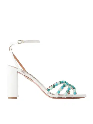 Aquazzura Gemma 85 Embellished Leather Sandals | Thumbnail 1 Aquazzura Gemma 85 Embellished Leather Sandals | Thumbnail 1