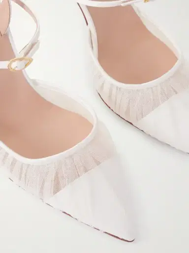 Jennifer Chamandi Mattia 85 Leather-trimmed Lace Pumps | Thumbnail 5 Jennifer Chamandi Mattia 85 Leather-trimmed Lace Pumps | Thumbnail 5