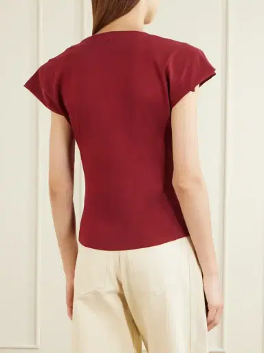 Isabel Marant Nadrine Gathered Cotton-jersey T-shirt | Thumbnail 4 Isabel Marant Nadrine Gathered Cotton-jersey T-shirt | Thumbnail 4