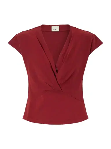 Isabel Marant Nadrine Gathered Cotton-jersey T-shirt | Thumbnail 1 Isabel Marant Nadrine Gathered Cotton-jersey T-shirt | Thumbnail 1