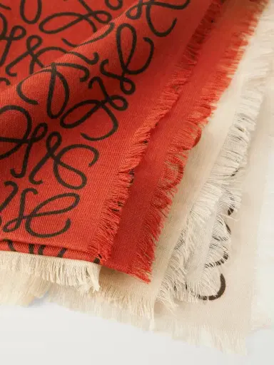 Loewe Anagram-intarsia Wool, Silk And Cashmere-blend Scarf | Thumbnail 3 Loewe Anagram-intarsia Wool, Silk And Cashmere-blend Scarf | Thumbnail 3