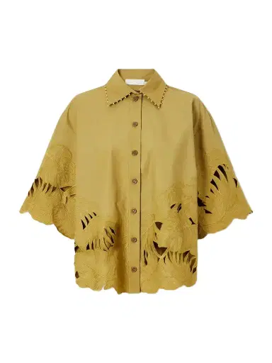 Zimmermann Mahon Embroidered Cotton Shirt | Thumbnail 1 Zimmermann Mahon Embroidered Cotton Shirt | Thumbnail 1