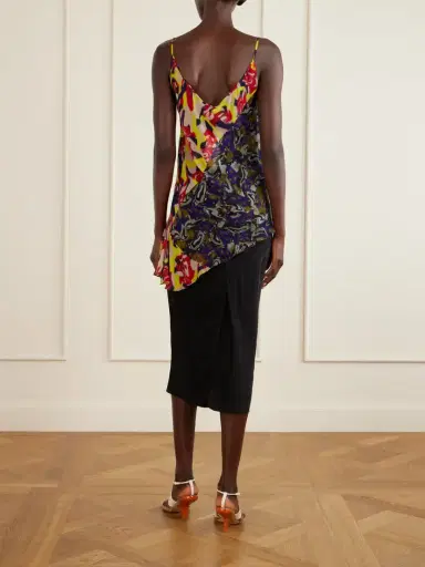 Dries Van Noten Ruffled Printed Asymmetric Georgette Camisole | Thumbnail 3 Dries Van Noten Ruffled Printed Asymmetric Georgette Camisole | Thumbnail 3