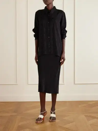 Dries Van Noten Moire Midi Skirt | Thumbnail 2 Dries Van Noten Moire Midi Skirt | Thumbnail 2