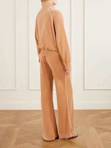 Chloé Logo-embroidered Cotton-blend Velvet Sweater | Thumbnail 4 Chloé Logo-embroidered Cotton-blend Velvet Sweater | Thumbnail 4