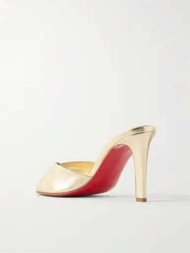 Christian Louboutin Fanny 85 Metallic Leather Sandals | Thumbnail 3 Christian Louboutin Fanny 85 Metallic Leather Sandals | Thumbnail 3