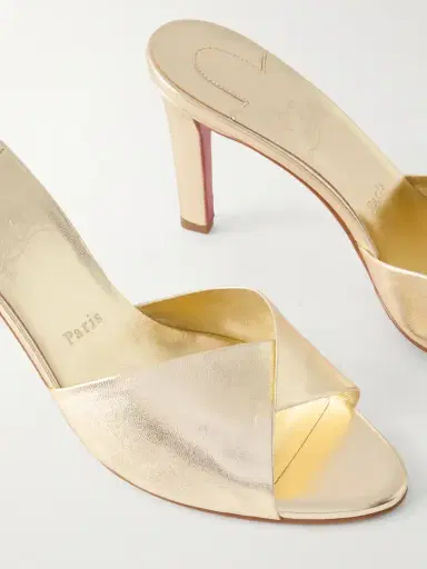 Christian Louboutin Fanny 85 Metallic Leather Sandals | Thumbnail 5 Christian Louboutin Fanny 85 Metallic Leather Sandals | Thumbnail 5
