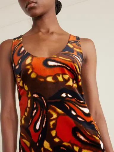 Dries Van Noten Printed Cotton-blend Velvet Maxi Dress | Thumbnail 4 Dries Van Noten Printed Cotton-blend Velvet Maxi Dress | Thumbnail 4
