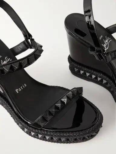 Christian Louboutin Pyraclou 110 Studded Leather Wedge Sandals | Thumbnail 5 Christian Louboutin Pyraclou 110 Studded Leather Wedge Sandals | Thumbnail 5
