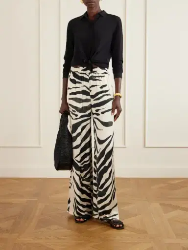 ANDRES OTALORA Tamu Mia Printed Satin Wide-leg Pants | Thumbnail 2 ANDRES OTALORA Tamu Mia Printed Satin Wide-leg Pants | Thumbnail 2