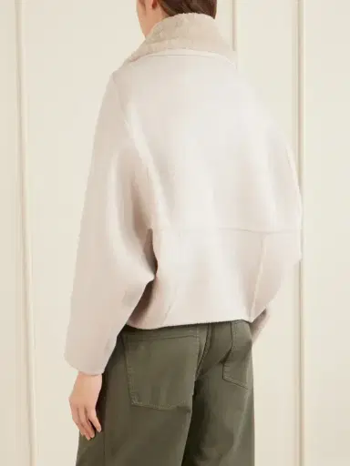 Brunello Cucinelli Shearling-trimmed Wool And Cashmere-blend Jacket | Thumbnail 4 Brunello Cucinelli Shearling-trimmed Wool And Cashmere-blend Jacket | Thumbnail 4