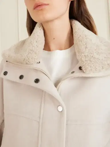 Brunello Cucinelli Shearling-trimmed Wool And Cashmere-blend Jacket | Thumbnail 6 Brunello Cucinelli Shearling-trimmed Wool And Cashmere-blend Jacket | Thumbnail 6