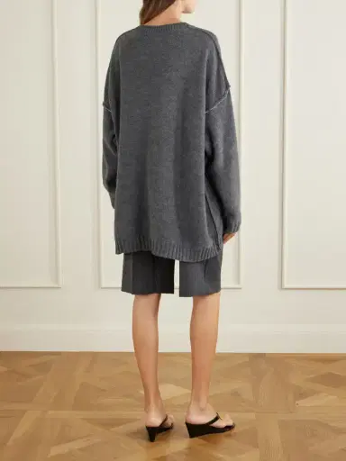 MM6 MAISON MARGIELA Oversized Wool And Alpaca-blend Sweater | Thumbnail 4 MM6 MAISON MARGIELA Oversized Wool And Alpaca-blend Sweater | Thumbnail 4