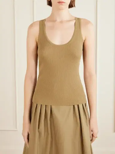 Max Mara Ribbed Woven Tank | Thumbnail 3 Max Mara Ribbed Woven Tank | Thumbnail 3