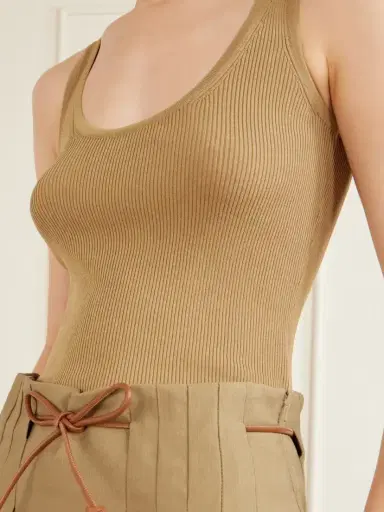 Max Mara Ribbed Woven Tank | Thumbnail 5 Max Mara Ribbed Woven Tank | Thumbnail 5