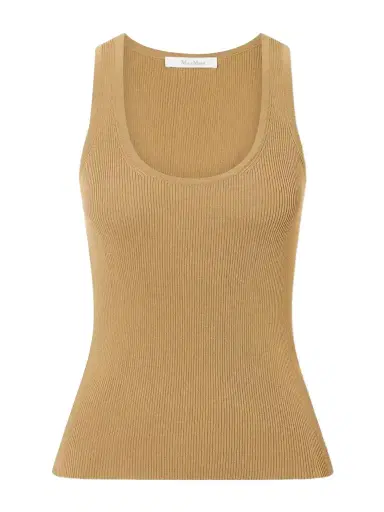 Max Mara Ribbed Woven Tank | Thumbnail 1 Max Mara Ribbed Woven Tank | Thumbnail 1