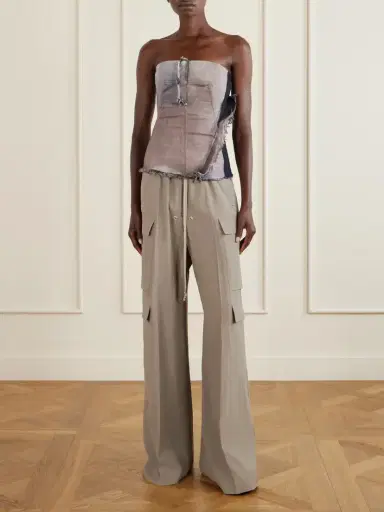 Rick Owens Frayed Denim Bustier Top | Thumbnail 2 Rick Owens Frayed Denim Bustier Top | Thumbnail 2