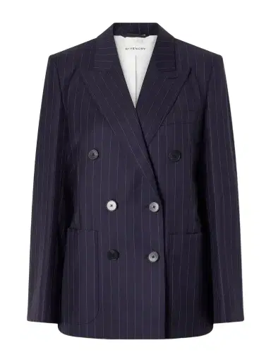 Givenchy Pinstripe Double-breasted Wool Blazer | Thumbnail 1 Givenchy Pinstripe Double-breasted Wool Blazer | Thumbnail 1
