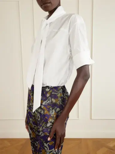 Dries Van Noten Tie-detailed Cotton-poplin Blouse | Thumbnail 5 Dries Van Noten Tie-detailed Cotton-poplin Blouse | Thumbnail 5