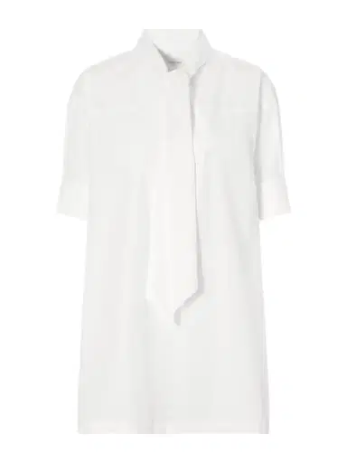 Dries Van Noten Tie-detailed Cotton-poplin Blouse | Thumbnail 1 Dries Van Noten Tie-detailed Cotton-poplin Blouse | Thumbnail 1