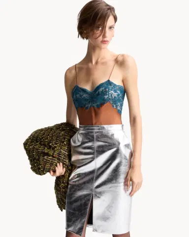 Yves Saint Laurent Laced camisole in silk satin | Thumbnail 2 Yves Saint Laurent Laced camisole in silk satin | Thumbnail 2