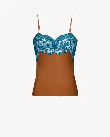 Yves Saint Laurent Laced camisole in silk satin | Thumbnail 3 Yves Saint Laurent Laced camisole in silk satin | Thumbnail 3