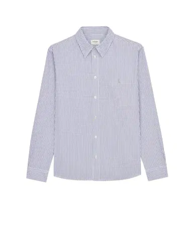 Yves Saint Laurent CASSANDRE shirt in striped cotton poplin | Thumbnail 1 Yves Saint Laurent CASSANDRE shirt in striped cotton poplin | Thumbnail 1