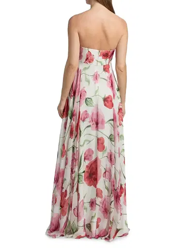 SACHIN & BABI Women's Ames Floral Strapless A-Line Gown - Grande Watercolor Poppies - Size 12 | Thumbnail 5 SACHIN & BABI Women's Ames Floral Strapless A-Line Gown - Grande Watercolor Poppies - Size 12 | Thumbnail 5