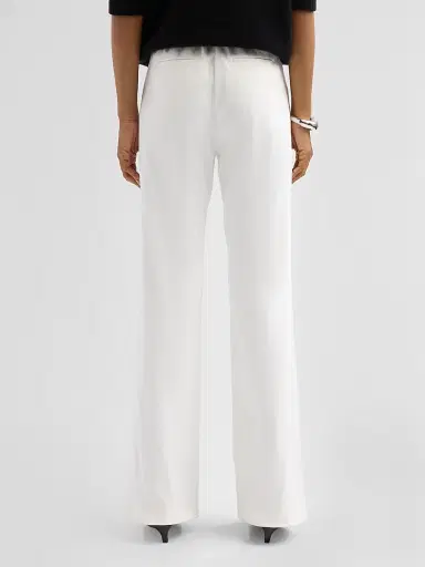 Simkhai Women's Gia Cotton-Blend Kick-Flare Pants - Ivory - Size 8 | Thumbnail 3 Simkhai Women's Gia Cotton-Blend Kick-Flare Pants - Ivory - Size 8 | Thumbnail 3