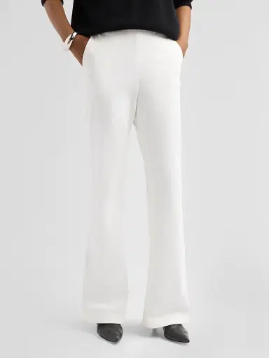 Simkhai Women's Gia Cotton-Blend Kick-Flare Pants - Ivory - Size 8 | Thumbnail 4 Simkhai Women's Gia Cotton-Blend Kick-Flare Pants - Ivory - Size 8 | Thumbnail 4